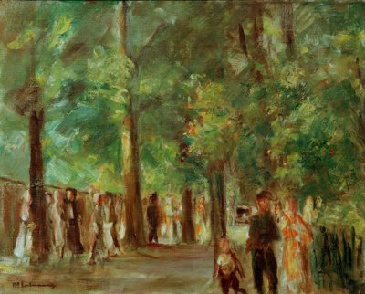 Große Seestraße in Wannsee mit Spaziergängern von Max Liebermann